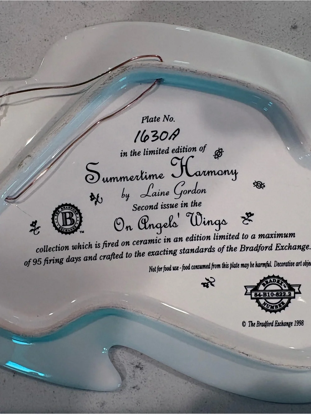 The Bradford Exchange Angel Wall Plaque “Summer Harmony”